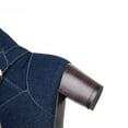 thumbnail image 4 of Bottes Mode en Denim pour Femmes à Talon Carré Chaudes, Décontractées, à Tige Longue, 4 of 9