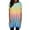 Light Blue, variant on Womens Summer Crew Neck Short Sleeve Tops Longline Style Pocket Detail Tees Colorful Gradient Ombre Pattern Print T-Shirts