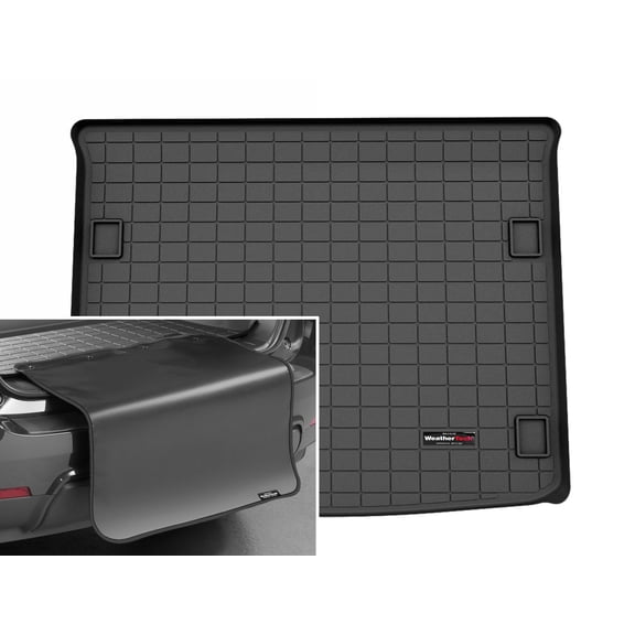 WeatherTech Cargo Trunk Liner with Bumper Protector compatible with Touareg, Cayenne® - Behind 2nd Row w/ Bumper Protector, Black