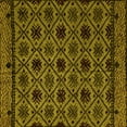 thumbnail image 1 of Ahgly Company Machine Washable Indoor Square Abstract Yellow Modern Area Rugs, 8' Square, 1 of 4