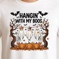 thumbnail image 3 of Hangin’ With My Boos Halloween Ghost – T-Shirt, Hoodie & Sweatshirt – Halloween Party Wear – Fun Family & Friends, 3 of 6