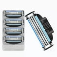 thumbnail image 1 of Anti Clogging Razor Blades, Replacement Blades for Men's Smooth Shaving, Safety Razor with Three-layer Blade Design (4), 1 of 5