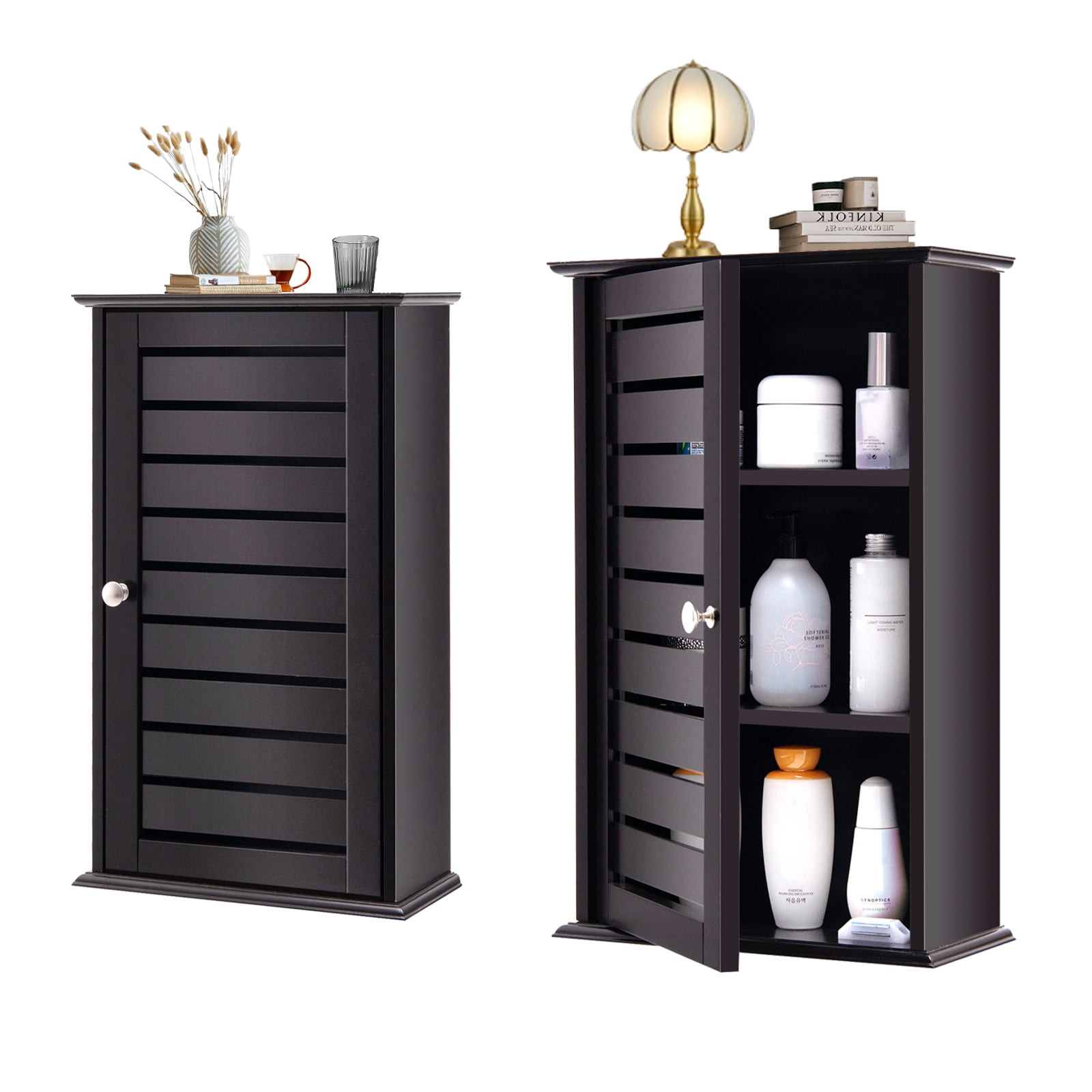 Coelon Medicine with Louvered Door and 2 Adjustable Shelves