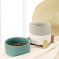thumbnail image 4 of Ceramic Dog Bowl, Feeding Bowl for Dogs or Cats with Solid Wood Stand, 4 of 5