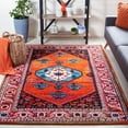thumbnail image 3 of SAFAVIEH Vintage Hamadan Altan Oriental Area Rug, Red/Blue, 6'7" x 6'7" Square, 3 of 9