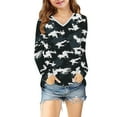 thumbnail image 5 of dazeni Kids Camouflage Long Sleeve Shirts Boys Girls Camo V Neck Tee Casual Sport Tops Blouse, 5 of 8