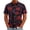 Vermilion, variant on GrmtClth Mens Short Sleeve Button Down Shirt Halloween Season Rust Skull Grain Texture All Over Print Light Casual Party Top Black L