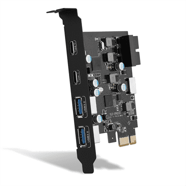 ULS-6210 6-Port USB PCIe Card PCI Express to Type C(2), USB Type-A(2) Expansion Card