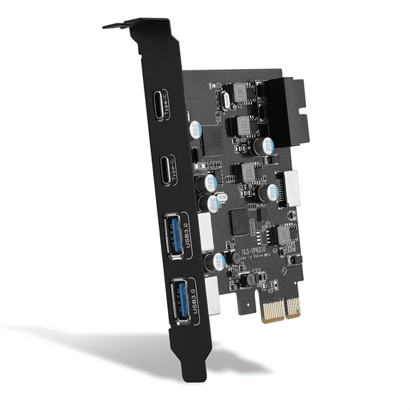 ULS-6210 6-Port USB PCIe Card PCI Express to Type C(2), USB Type-A(2) Expansion Card