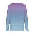 thumbnail image 5 of ICHUANYI Clearance Fashion Women's Round-Neck Sleeve Print Casual T-shirt Blouse(Blue, XL) ICHUANYI WER2023081508864, 5 of 5