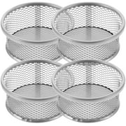 4Pcs Paperclip Mesh Baskets Sundries Storage Holders Office Storage Bucket for Clips
