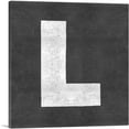 thumbnail image 1 of ARTCANVAS Chalkboard Alphabet Letter L Canvas Art Print - Size: 26" x 26" (1.50" Deep), 1 of 9