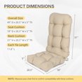 thumbnail image 4 of Aoodor Outdoor Adirondack Chair Cushion Set, 49x20.5x5 inch Tufted Patio Rocking Chair Cushions, Set of 2, Light Brown, 4 of 9