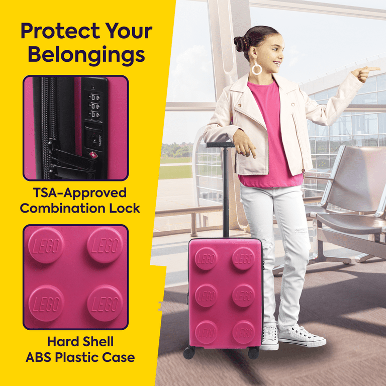 LEGO Rolling Luggage - Hardshell Suitcase with Spinner Wheels