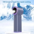 thumbnail image 5 of Mini Ventilador Digital Portátil con 199 Niveles de Velocidad, Refrigeración por Vapor de Hielo, Recargable por USB, Pantalla Inteligente para Exteriores. B, 5 of 5
