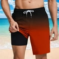 thumbnail image 2 of Akafmk Mens Pocket Shorts Elastic Waist Drawstring Beach Lined Shorts Pants S, 2 of 3