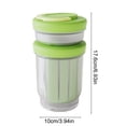 thumbnail image 3 of Fruit Cup With Lid 760 ml Double Layer Portable Plastic Salad Container With Fork For Microwave Heating And Outdoor Use, 3 of 6