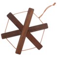 thumbnail image 1 of RENACLIPY wood coaster Wooden Trivets Jute Rope Nonslip 1Set, 1 of 8