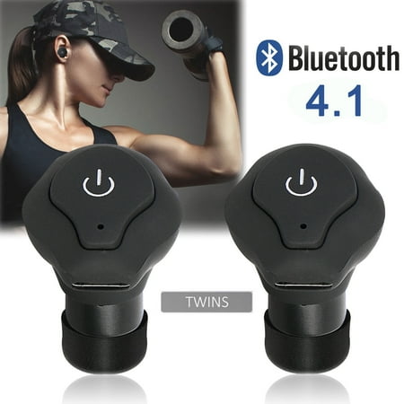 Mini Wireless Bluetooth Twins Earbuds True Bass Stereo In-Ear TWS Earphones Headphone with  MIC (Best Truly Wireless Earbuds)