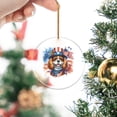 thumbnail image 2 of Patriotic Cavalier King Charles Spaniel Celebrates 4th of July Acrylic Round Ornament Dog Lover Gifts Home Tree Decor - 02009, 2 of 4