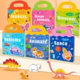 thumbnail image 1 of Toys Scene Magnetic Puzzles Montessori Busy Book Open-ended Education Toys Car Animal Shape Matching Game Quiet Book Jigsaw heqiyong LED, 1 of 2