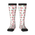 thumbnail image 2 of Lsque Strawberry Printed Crew Socks Men's Women's LightWeight Thin Casual Calf Socks ,Knee High Socks,Cotton Socks, 2 of 9