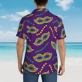 thumbnail image 6 of Bixox Men's Hawaiian Shirts Men's Carnival Masks and Beads Print Short-Sleeve Shirt-XX-Large, 6 of 8