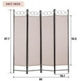 thumbnail image 6 of YRLLENSDAN Fabric Room Dividers and Folding Privacy Screens, Wall Divider for Room Separation, Folding Indoor Freestanding 4 Panels, Tan, 6 of 7