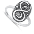 thumbnail image 4 of Infinity Snake Moon Sun Ring .925 Sterling Silver Band Jewelry Female Male Unisex Size 9, 4 of 4