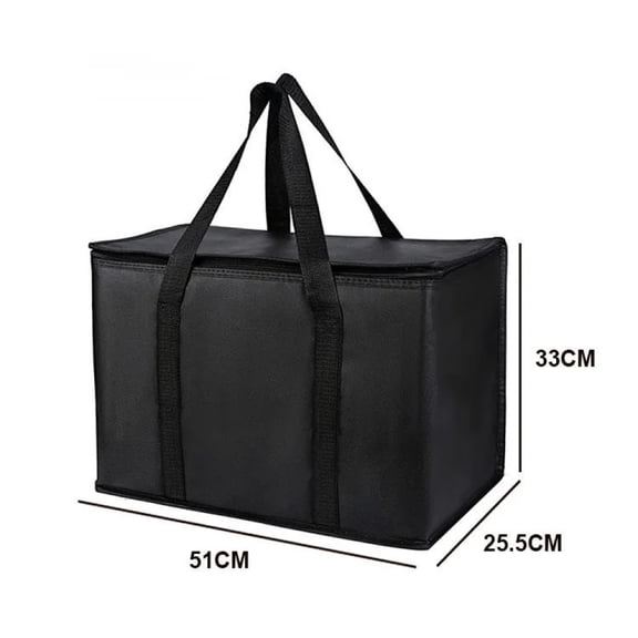 1pc Large XXXL Reusable Foldable Insulated Food Bag, Pizza Takeout Bag, Insulated Tote Bag, Keeps Food Hot Or Cold For Shopping/