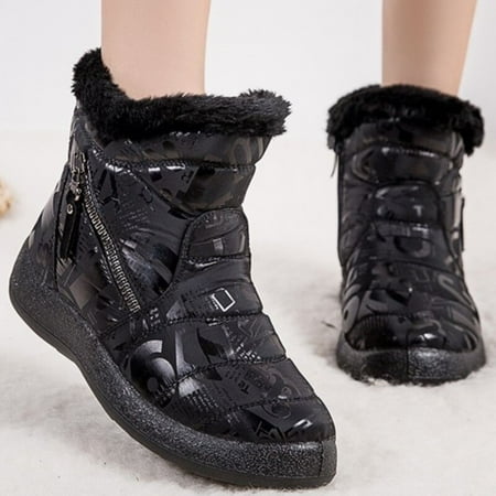 

Snow Boots Women Plush Women Shoes Waterproof Boots Ladies Zipper Shoes For Women Plus Size Soft Botas Mujer Winter Woman Boots