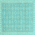 thumbnail image 1 of Ahgly Company Indoor Square Abstract Light Blue Modern Area Rugs, 8' Square, 1 of 4