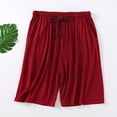 thumbnail image 7 of Big & Tall Casual Wide Leg Shorts Sleepwear Pajamas Drawstring Loose Summer Lounge Short Pants with Pockets, 7 of 7