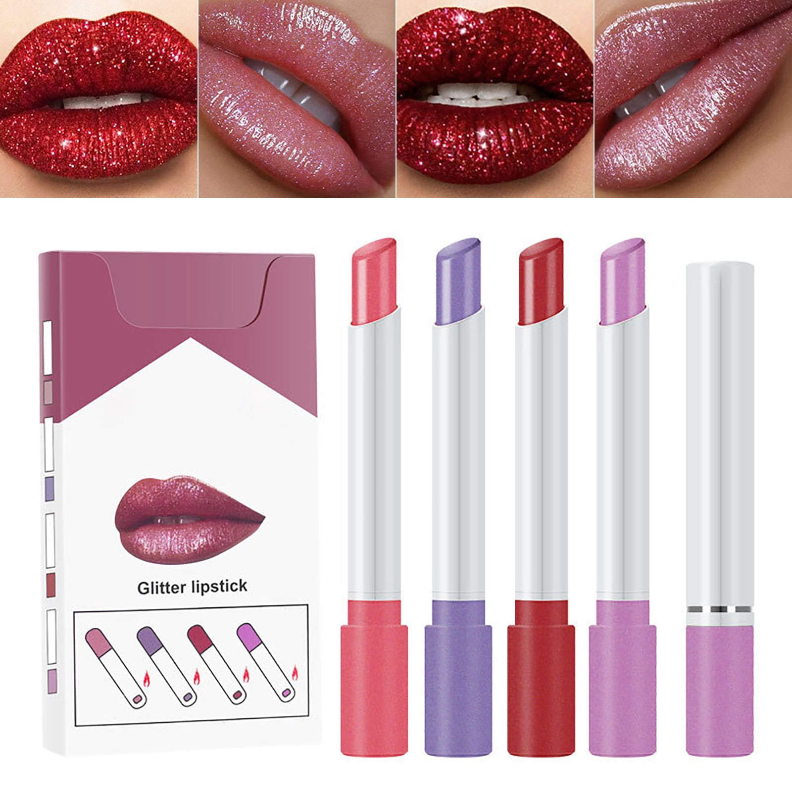 VOSS Set Gloss Temperature Set Sets Of Moisturizer Lipstick 4 For Women