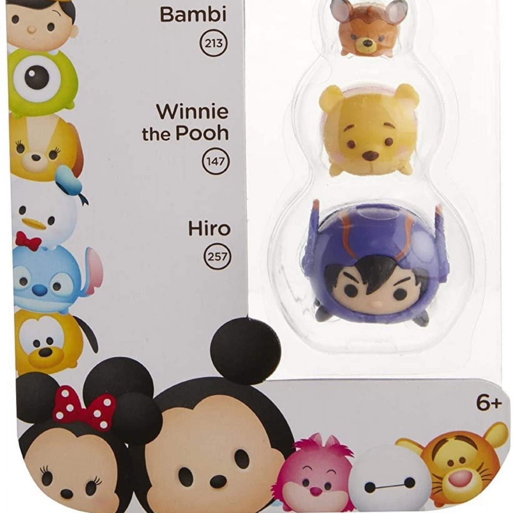 Disney Tsum Tsum Series 2 Bambi Winnie thePooh Hiro Minifigure 3 Pack