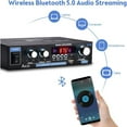 thumbnail image 2 of Bluetooth Digital Amplifiers Audio Stereo Receiver,AK35 200W Home 110-240V Bluetooth Bass Audio Power compatible Amplifier, Hifi FM USB Auto Music Subwoofer Speakers Audio Amplifier Receiver, 2 of 9