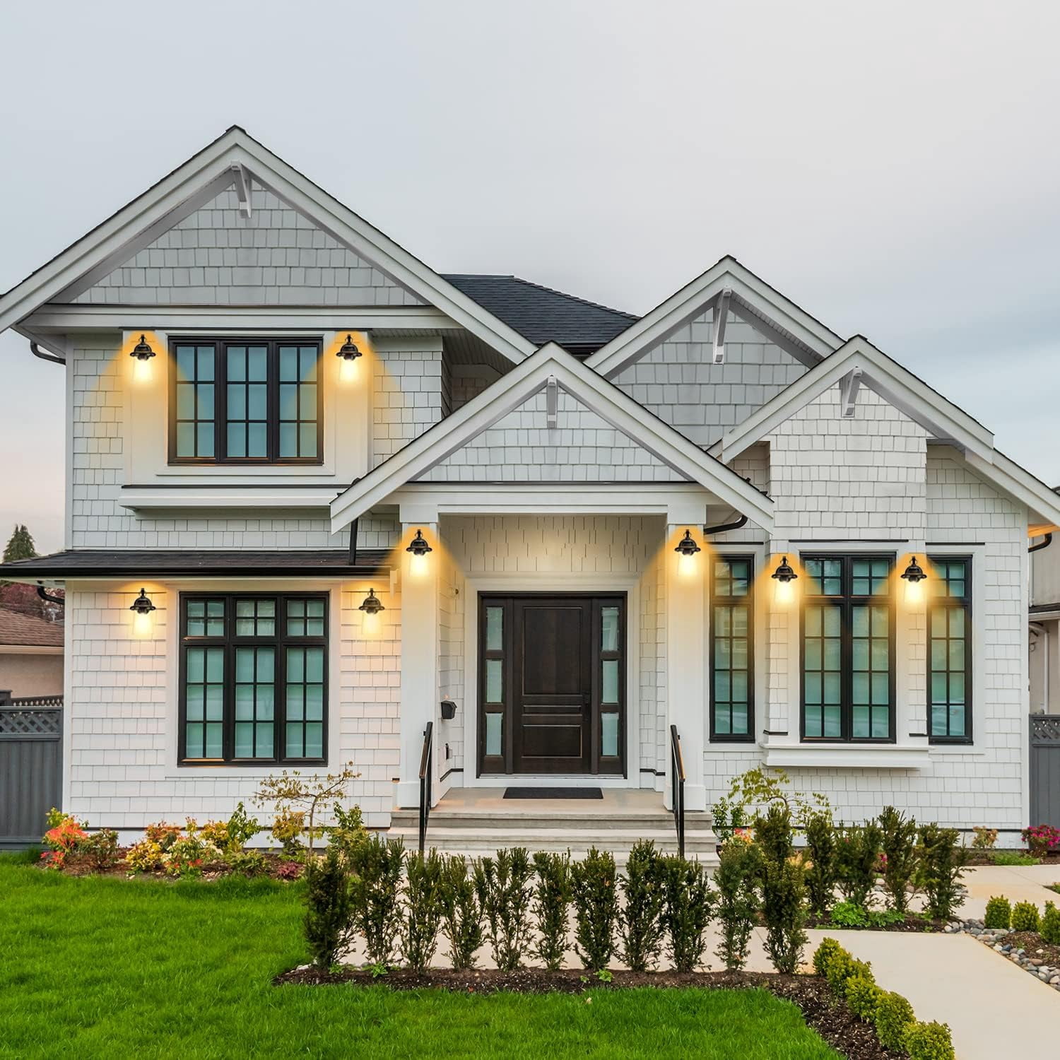 Revtronic Outdoor Wall Lights, Rustic Bronze, Exterior Light Fixtures with Clear Glass Shade for Outside House Garage