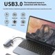 thumbnail image 5 of 2395-2A2C30 Type-C to 2xUSB-C 2xUSB3.0 PD 100W Expansion Dock for MacBook USB Hub - Grey, 5 of 5