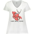 thumbnail image 3 of Inktastic More Beads, Please Cute Mardi Gras Crawfish Women's Plus Size V-Neck T-Shirt, 3 of 5