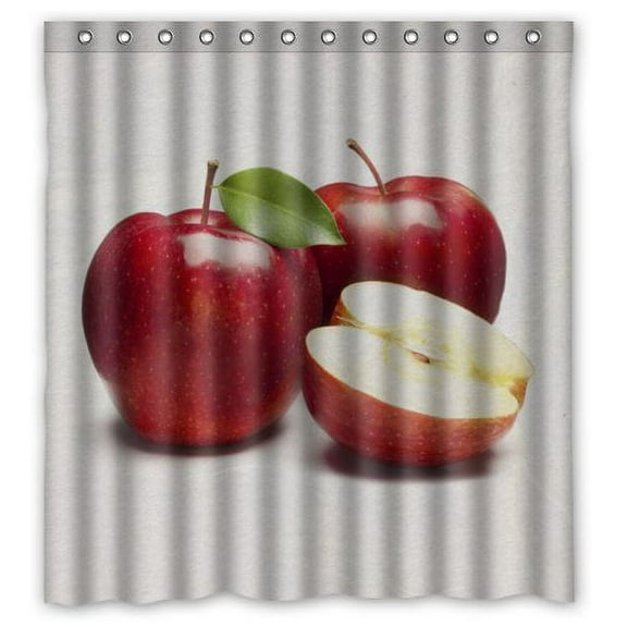 Libin Two And A Half Apples Waterproof Bathroom Fabric Shower Curtain 66x72 inches