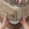 thumbnail image 3 of Full Size Fitted Sheet Set - Wooden Star Vintage 3 Piece Bedding Sets 16" Deep Pocket Fitted Sheet with 2 Pillowcases Country American Flag Star Rustic Brushed Microfiber Hotel Luxury Bed Sheets, 3 of 9