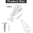 thumbnail image 5 of EcoNesxp Screen Clip Mirror Bracket Clip MM Clear Cabinet Glass Fixing Clip Kit Picture Frame Backing Clip 4mm Clear Cabinet Glass Fixing Clip Kit, 5 of 5