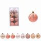 thumbnail image 1 of Pack de 8 adornos para baile de Navidad | Esferas decorativas de plástico pintadas de 6 cm • Variedad colgante de árbol navideño rojo dorado verde con múltiples patrones | Decoración navideña, 1 of 2