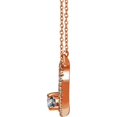 thumbnail image 2 of 14K Rose 3/8 CTW Diamond Two-Stone Bar 16-18" Necklace in 14k Rose Gold, 2 of 4