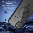 thumbnail image 6 of Entronix Magnetic Clear Case Compatible with iPhone 16E, Soft Edges Transparent Cover, Black, 6 of 8