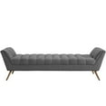 thumbnail image 3 of Modway Response Upholstered Fabric Bench in Gray, 3 of 6