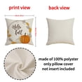 thumbnail image 3 of Qocolhg 2Pcs Autumn Decorations Fall Porch Outdoor Throw Pillow Covers Décor Maple Leaves Farmhouse Cushion Cases 18 x 18 Inch for Home Couch Sofa Patio Bench - Pumpkin, 3 of 5