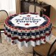 thumbnail image 4 of CaiYueKe 4th of July Tablecloth 60 Inch Round Patriotic Stars Table Cloth American Independence Day Memorial Day Table Cover for Kitchen Party Dining Picnic Indoor Outdoor Decor, 4 of 7