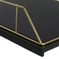 thumbnail image 5 of Kate and Laurel Benbrook Stacked Metal and Wood Letter Trays, Black and Gold, 5 of 6