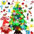 thumbnail image 2 of Árbol de Navidad de fieltro DIY Decoración navideña para el hogar Navidad Noel 2024 Adornos navideños de Año Nuevo Papá Noel Regalos de Navidad para niños, 2 of 5
